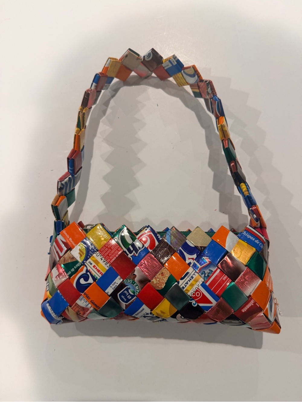 Handwoven Multicolor Upcycled Shoulder Bag